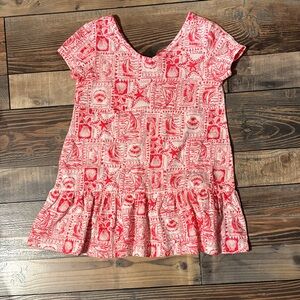 Lilly Pulitzer Vibrant Red and White Dress